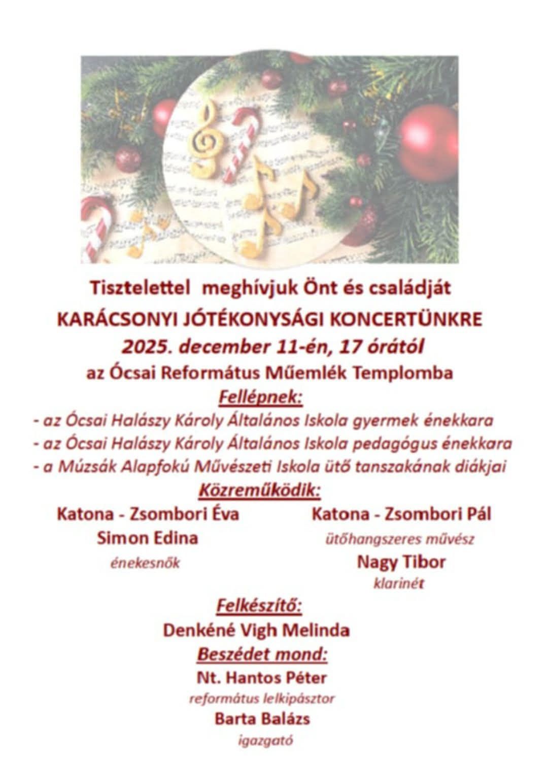 Karácsonyi jótékonysági koncert